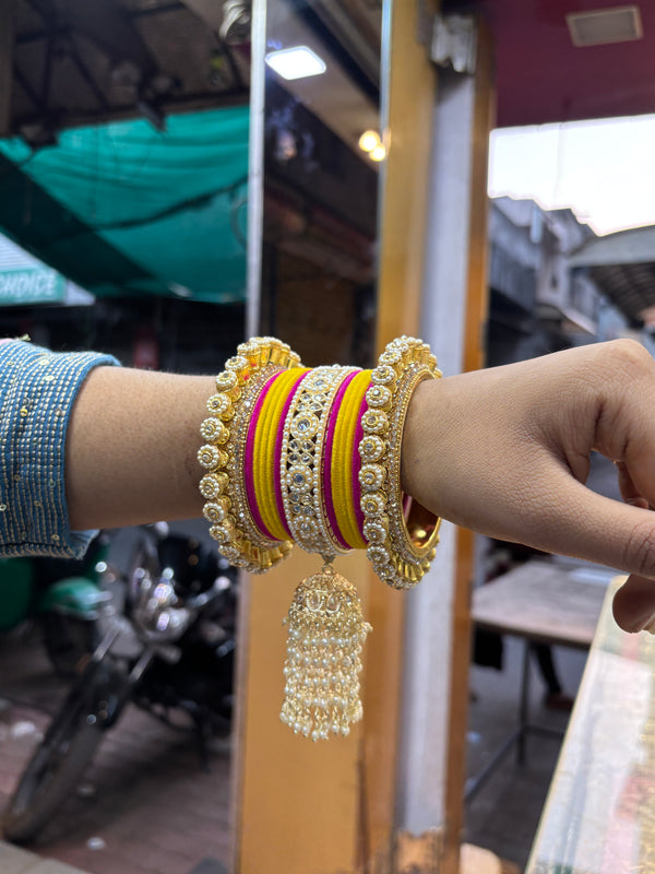 Multicolor Designer Bangles Set for Women | Elegant and Stylish Wedding Chuda By Hitesh Bangles