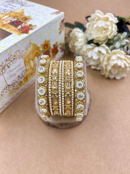 Wedding Wear Gold Bangles Set for Women