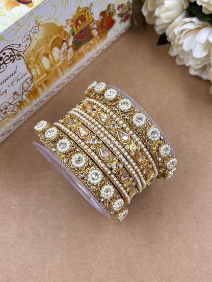 Wedding Wear Gold Bangles Set for Women