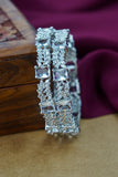 American Diamond Silver Plated Bangles for Women