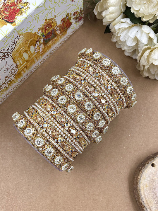 Wedding Wear Gold Bangles Set for Women