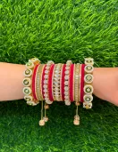 Kundan Hanging Bangle Set