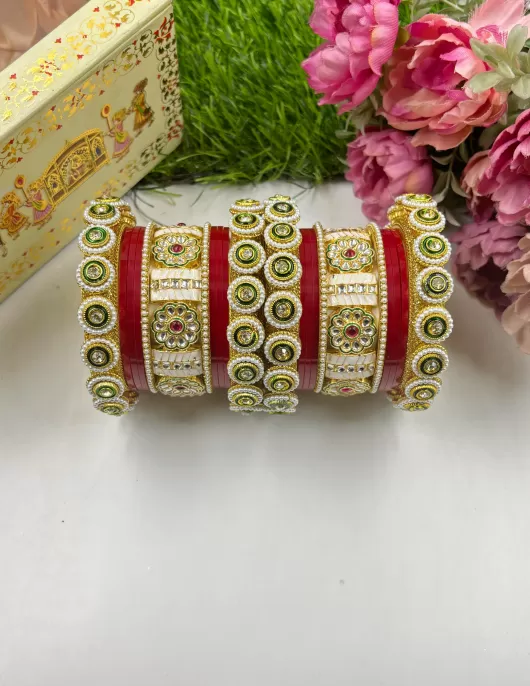 Traditional Red Punjabi Bridal Chura