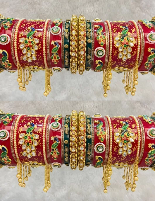 New Peacock Design Rajwadi Chuda For Bride 90
