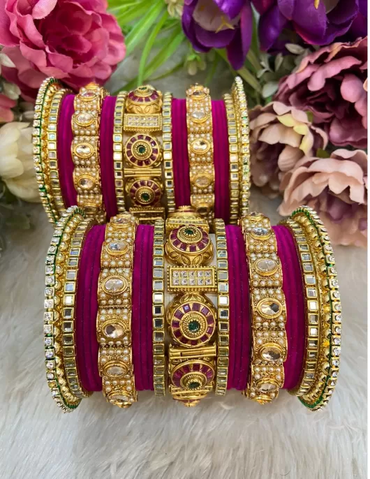 Metal Bangles Set 64